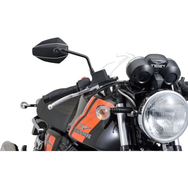 DAYTONA D-MIRROR-7 RIGHT MOTORCYCLE MIRROR BLACK ALUMINUM