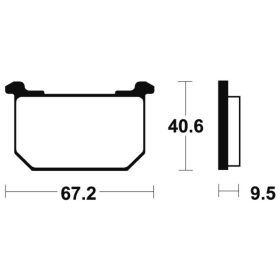 TECNIUM Street Organic Brake pads - MA40 Kawasaki GPZ / Z 440-1300cc 79-89