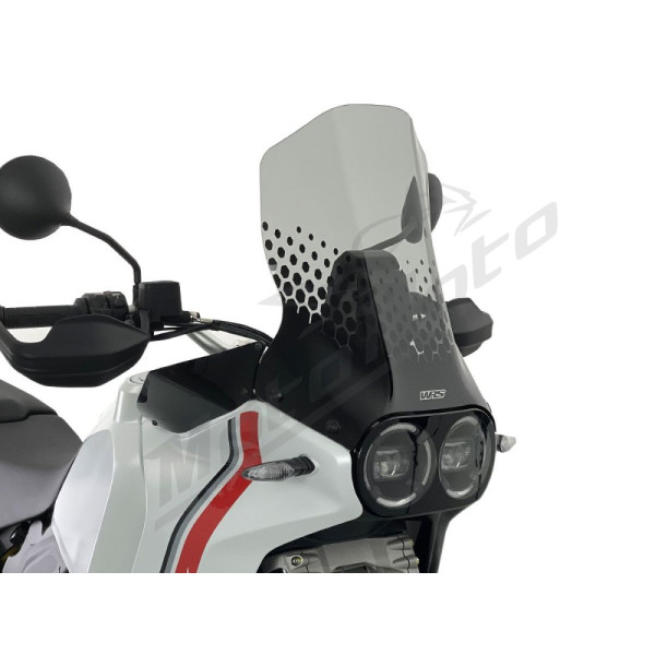 WRS DU023F CAPONORD Windscreen Smoke Ducati Desert X 950 ABS 22-24
