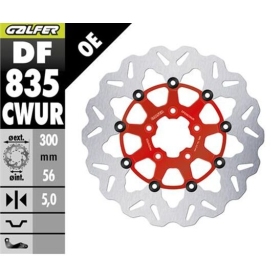 GALFER Brake Rotor Floating Wave Harley Davidson FLD / FLDE / FLFB / FLH 1450-1923cc 00-24