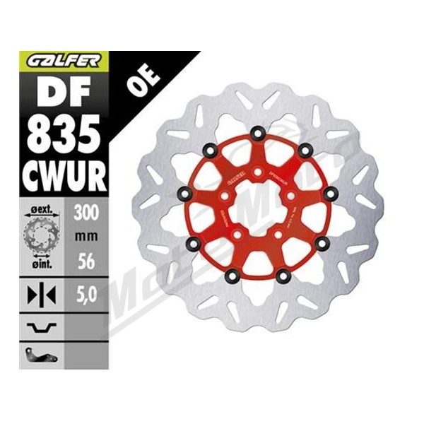 GALFER Brake Rotor Floating Wave Harley Davidson FLD / FLDE / FLFB / FLH 1450-1923cc 00-24