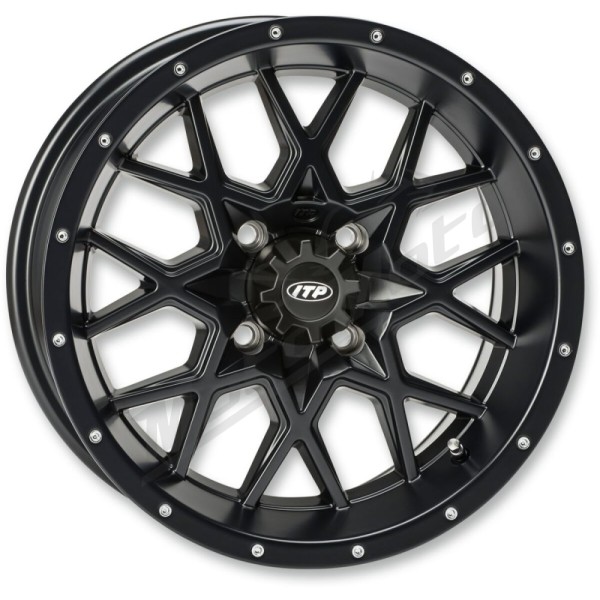 ITP Hurricane Wheel R14x7 4/110 2+5 Black Matte