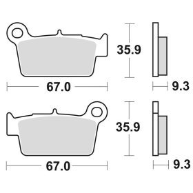 BRAKING 890CM44 Off-Road/ATV Sintered Metal Brake pads  Aprilia / Beta / Fantic / GasGas / Honda / Kawasaki / Suzuki / Tm Racing / Yamaha 125-530cc 01-25