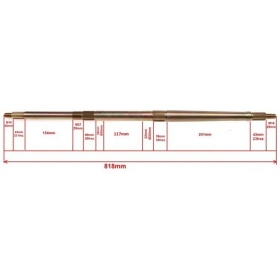Galinė ašis MaxTuned ATV 150cc / 200cc LC Ilgis 818 mm