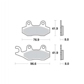 Brake pads NOVASCOOT FT3070 / MCB582 STANDARD