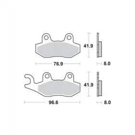 Brake pads NOVASCOOT FT3070 / MCB582 STANDARD