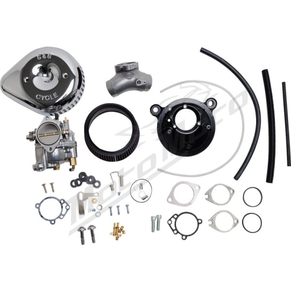 S&S CYCLE Super G Carburetor with Stealth Air Cleaner Kit Harley Davidson FLHR / FLHRCI 1450-1690cc 06