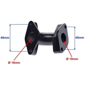 Intake manifold ATV / CROSS / 139FMB / 110cc 4T BLACK