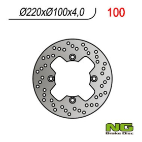 NG BRAKES Fixed Rear Brake Disc 220mm Kawasaki ER / Ninja / Z / ZX 600-1000cc 98-17