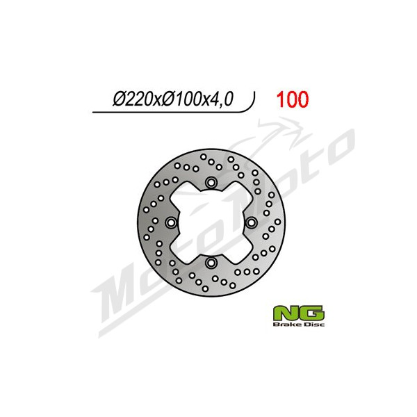 NG BRAKES Fixed Rear Brake Disc 220mm Kawasaki ER / Ninja / Z / ZX 600-1000cc 98-17