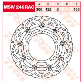 TRW Front Brake Disc Yamaha YZF R / MT / FZ / XJ6 / Tracer / XSR 250-900cc 03->