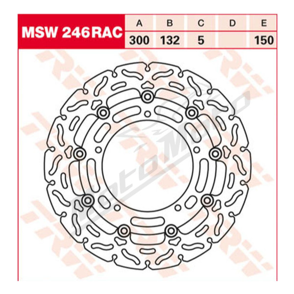 TRW Front Brake Disc Yamaha YZF R / MT / FZ / XJ6 / Tracer / XSR 250-900cc 03->