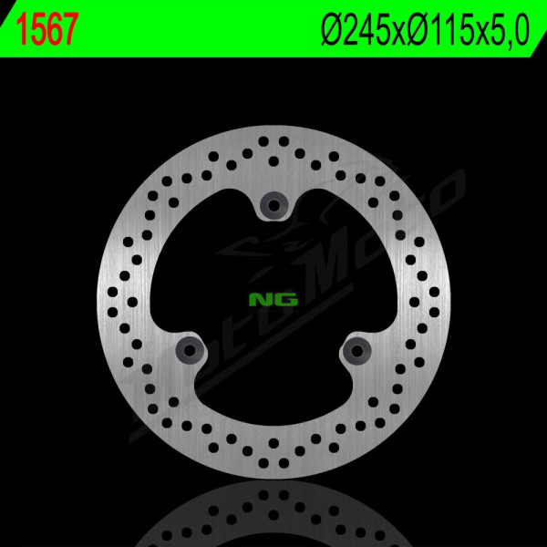 NG BRAKES Rear Fixed Brake Disc 245mm Yamaha X-Max 125-250cc 10-17