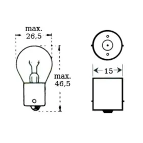 Bulb 12v 15w Ba15s