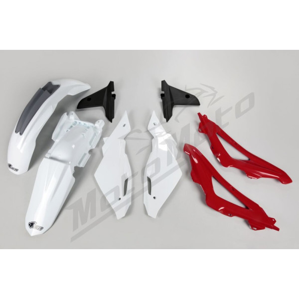 UFO Plastikų kompl. Husqvarna CR / WR 125cc 09-13 Balta/Raudona