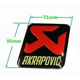 STICKER FOR MUFFLER ALUMINUM AKRAPOVIC 85x71mm