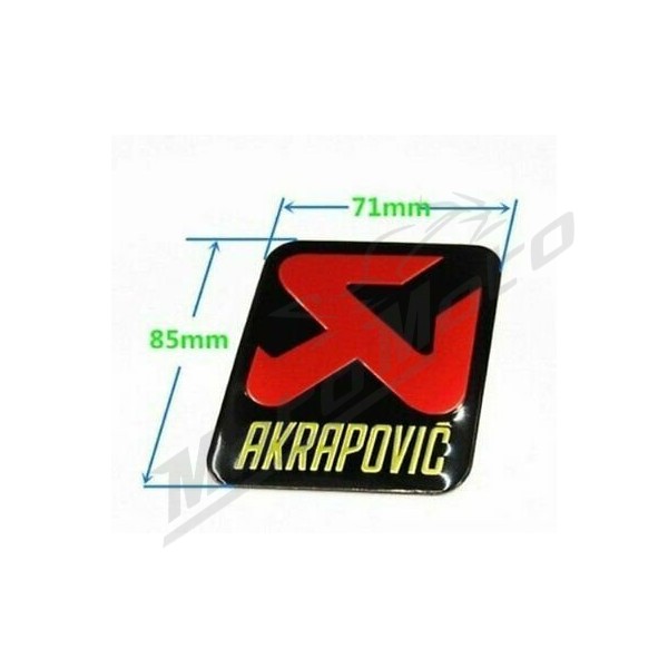 STICKER FOR MUFFLER ALUMINUM AKRAPOVIC 85x71mm - MotoMoto