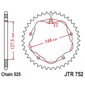 Rear sprocket JTR752