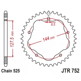 Rear sprocket JTR752