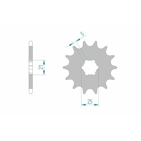 AFAM Steel Standard Front Sprocket 520 10-18 teeth KAWASAKI / YAMAHA 125-500cc 75-09