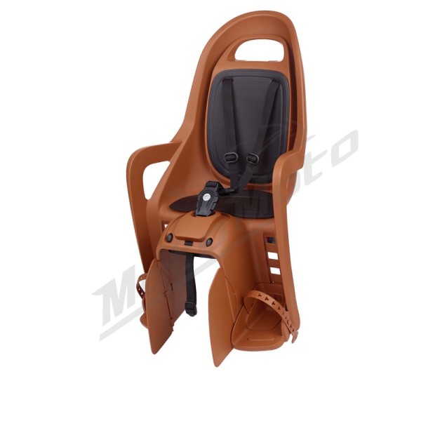 POLISPORT Groovy Maxi CFS Rear Child Bike Seat Carrier Mounting - Caramel Brown/Black