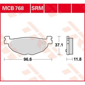 TRW SRM Series Sindered Scooter Brake Pads Yamaha XP / YP 400-500cc 04-14