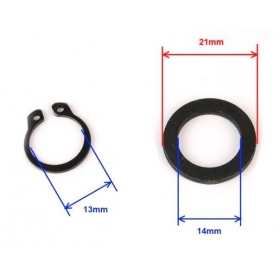 Seeger circlip ring Ø13mm + washer Ø14/21mm