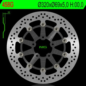 NG Front Floating Brake Disc 320X69X5mm Suzuki GSX-R / TL / GSX 600-1400cc 96-07
