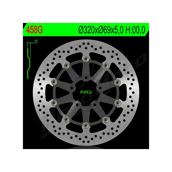 NG Front Floating Brake Disc 320X69X5mm Suzuki GSX-R / TL / GSX 600-1400cc 96-07