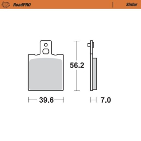 MOTO-MASTER Roadpro Rear Brake Pads Aprilia / Bimota / Cagiva / Ducati / Laverda / Moto Guzzi 125-1100 77-10