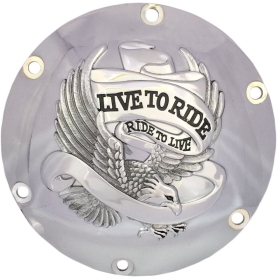 DRAG SPECIALTIES Live To Ride Derby Cover Harley Davidson XL / XR 883-1200cc 04-22