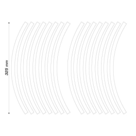 ALGIS rim stickers AROW - (textured-black)