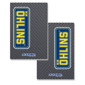 Blackbird Crystall Stickers - Carbon Fiber Look Ohlins 22x17cm
