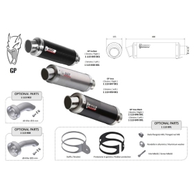MIVV GP Universal Silencer Right Side black