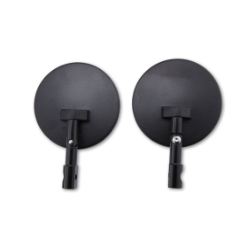 HIGHSIDER Bar End Mirror SuperBike Black (Pair) Aprilia / BMW / Derbi / Harley Davidson / Honda / Kawasaki / KTM / Moto Guzzi / Suzuki / Yamaha 125-1200cc 07-23