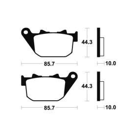 TECNIUM Street Performance Sintered Metal Brake pads - MR308 Harley Davidson XL / XLH / XR 883-1200cc 04-13