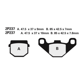 NISSIN stabdžių trinkelės Kawasaki / Suzuki / TM Racing 82-04