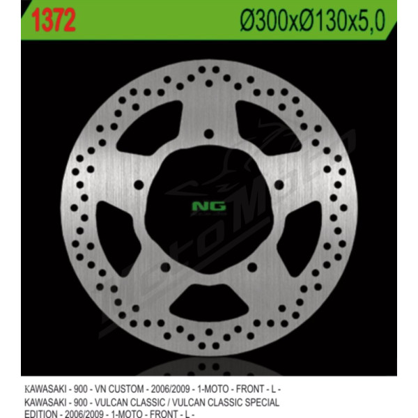 NG BRAKES Front Fixed Brake Disc 300mm Kawasaki VN 900-1700cc 05-17