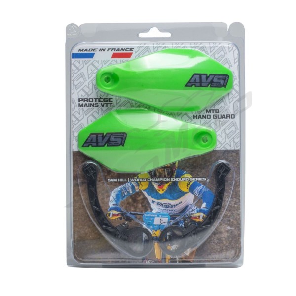 AVS RACING Handguards Kit Plastic Green