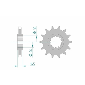 AFAM Steel Standard Front Sprocket 20611 - 525 15 teeth HONDA CB / CRF 450-1000cc 91-24