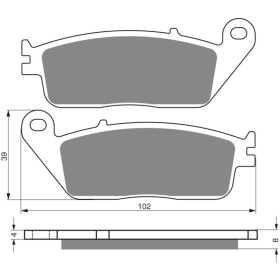 GOLDFREN stabdžių trinkelės 022 Keraminės anglies S3 Cagiva / Honda / Kawasaki / Suzuki / Triumph 