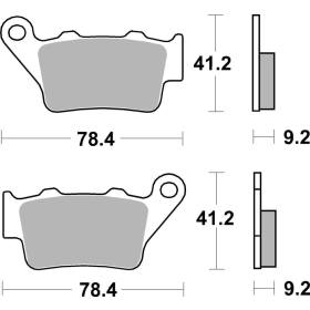 SBS HF Street 175HF Ceramic Organic Brake Pads BMW / Yamaha 125-400cc 00-24
