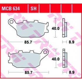 BRAKE PADS TRW MCB634 STANDARD