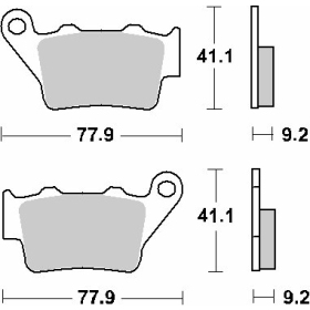 SBS KH208 Brake Pads Alfer / Benelli / CCM / Factory / GasGas / Husaberg / Husqvarna / KTM 125-650cc 95-17