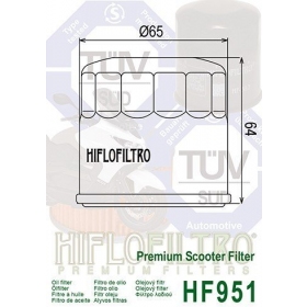Oil filter HIFLO HF951 HONDA FJS/ FSC/ NSS/ SH 250-600cc 2001-2019