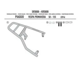 KAPPA Rear storage box bracket Piaggio Vespa Pirmavera / Sprint 50-150 14-25