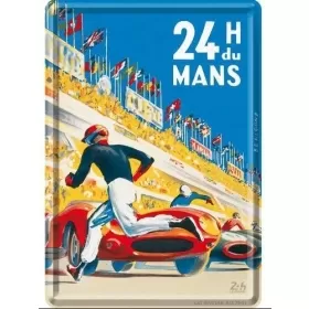 Metal tin board / postcard LE MANS 14x10
