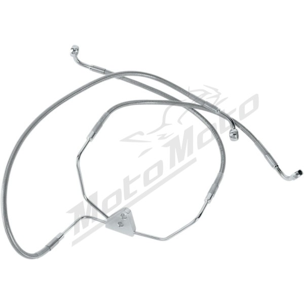 DRAG SPECIALTIES Stainless Steel Brake Line Kit Harley Davidson FLHR / FLHRC / FLHRCI / FLHRI 1340-1800cc 96-07