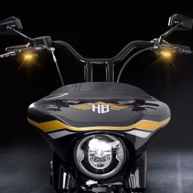 HEINZ BIKES Posūkiai ant vairo chromuoti Harley Davidson FLDE / FLHC / FLSTC / FLSTF / FXST / FXSB / XL 1200/1868 15-24
