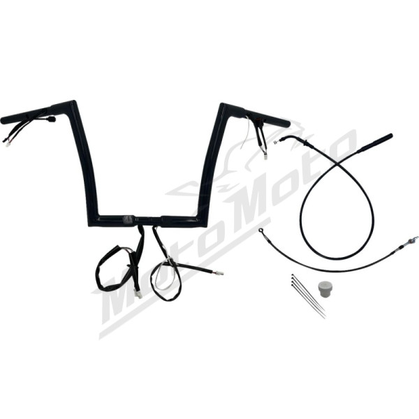 FAT BAGGERS INC. 1-1/4" EZ Install Flat Top Handlebar Sharknose Kit Black 32mm 89cm (20,5cm)
